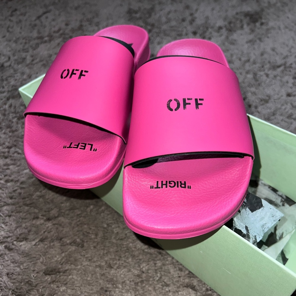 Off-White Pink Slides